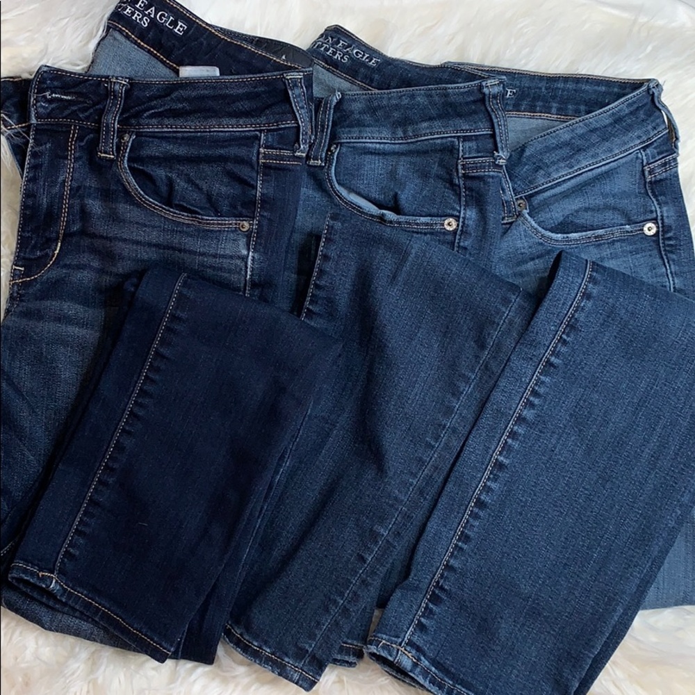 Lot of 3 American Eagle skinny Jeans sz6